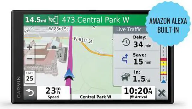 Alt view image 14 of 20 - Garmin DriveSmart 65 Premium Navigator with Amazon Alexa