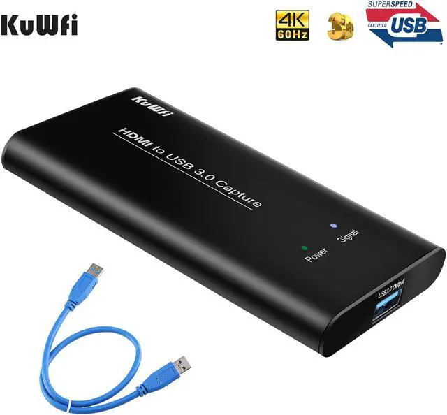 Alt view image 2 of 7 - KuWFi HD Video Capture Device Card HDMI to USB3.0 HD Video Converters Game Streaming Live Stream Broadcast 1080P for OBS/Vmix/Wirecast/skype