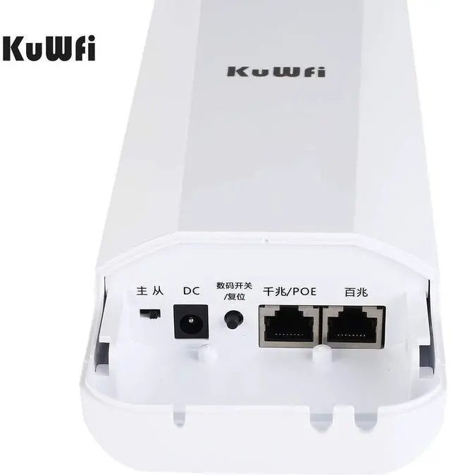 Alt view image 3 of 14 - Gigabit Wireless Bridge, KuWFi 900Mbps 5.8G Outdoor WiFi Bridge Point to Point 5KM Transmitter with14dBi High Gain Antenna and Gigabit RJ45 Port IP65 Waterproof 2-Pack