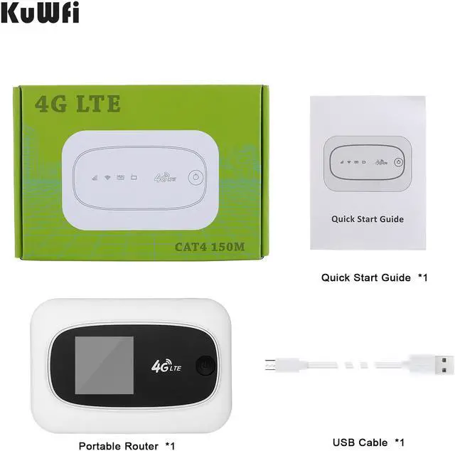 Alt view image 7 of 7 - KuWFi 4G LTE Mobile WiFi Hotspot Travel Router Partner Wireless SIM Routers with SD SIM Card Slot Support LTE FDD/TDD Work for USA/CA/MX Europe Africa Asia Oceania Almost Universal
