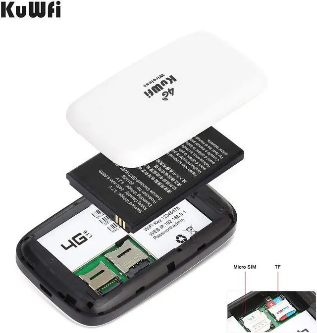 Alt view image 6 of 14 - KuWFi L100 Unlocked Travel Partner 4G LTE Wireless 4G Router with SIM Card Slot Support LTE FDD B1/B3/B5 work with US AT&T Europe Caribbean South America Africa easy to carry in hand for outdoor