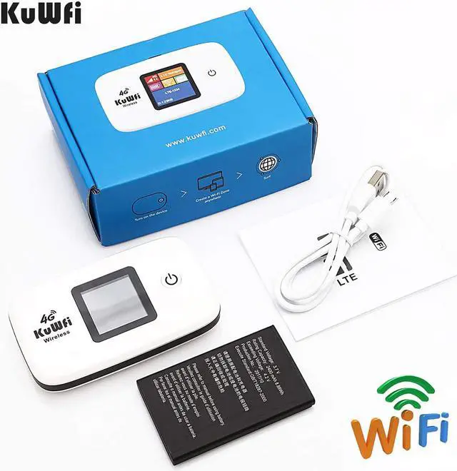 Alt view image 7 of 14 - KuWFi L100 Unlocked Travel Partner 4G LTE Wireless 4G Router with SIM Card Slot Support LTE FDD B1/B3/B5 work with US AT&T Europe Caribbean South America Africa easy to carry in hand for outdoor