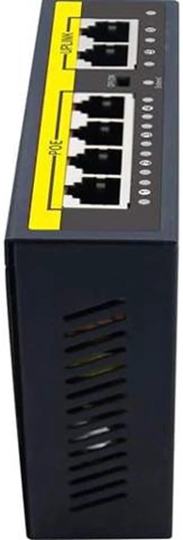 Alt view image 6 of 7 - KuWFi 4 Port Ethernet Network Switch - Office Ethernet Splitter | Plug & Play Active POE Switch with 2 UP-Link Ports 60W