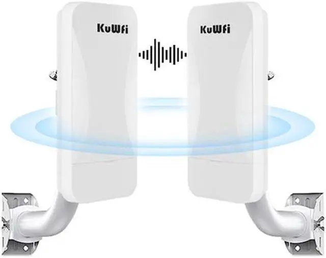 Alt view image 2 of 5 - KuWfi Wifi Router 300Mbps Outdoor Wireless Bridg 2.4G Wireless Repeater/Wifi Signal Amplifier Wifi Extender Point to Point 1KM