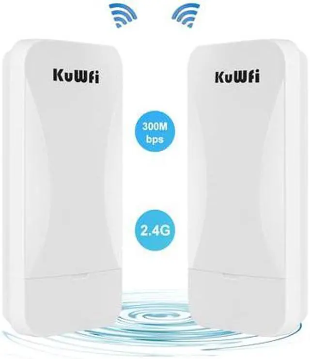 Main image of KuWfi Wifi Router 300Mbps Outdoor Wireless Bridg 2.4G Wireless Repeater/Wifi Signal Amplifier Wifi Extender Point to Point 1KM