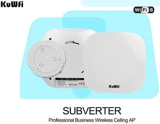 Alt view image 3 of 5 - KuWFi 1800Mbps WiFi 6 Router Wifi POE Access Point Wifi Mesh Wireless Ceiling AP 2.4G&5.8G Gigabit Access Point Signal Amplifier