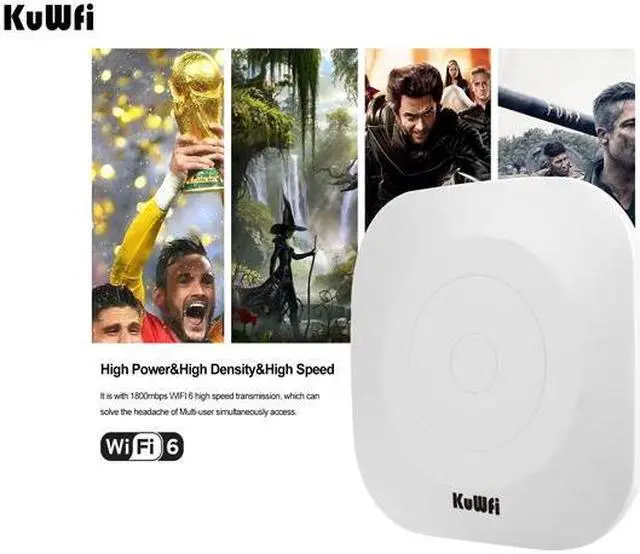Alt view image 2 of 5 - KuWFi 1800Mbps WiFi 6 Router Wifi POE Access Point Wifi Mesh Wireless Ceiling AP 2.4G&5.8G Gigabit Access Point Signal Amplifier