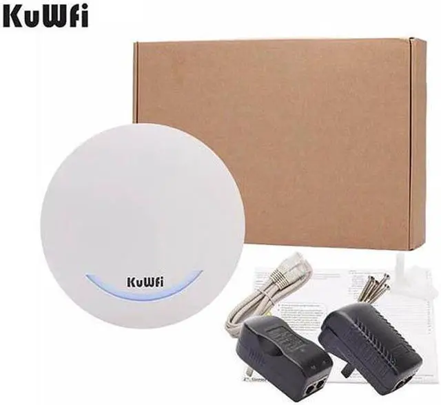 Alt view image 5 of 5 - KuWFi 1200Mbps Wi-fi router Ceiling Mount Ethernet Port AP Wireless Access Point 48V Wifi amplifier with 4dBi Wifi antenna