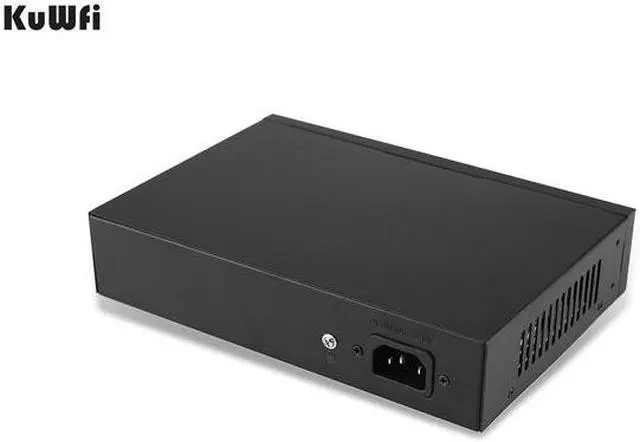 Alt view image 3 of 4 - KuWFi POE Switch 10/100Mbps 4 POE+2 Uplink Port Fast Ethernet Network Switch 250M Transmission IEEE802.3AT/AF for IP Camera NVR