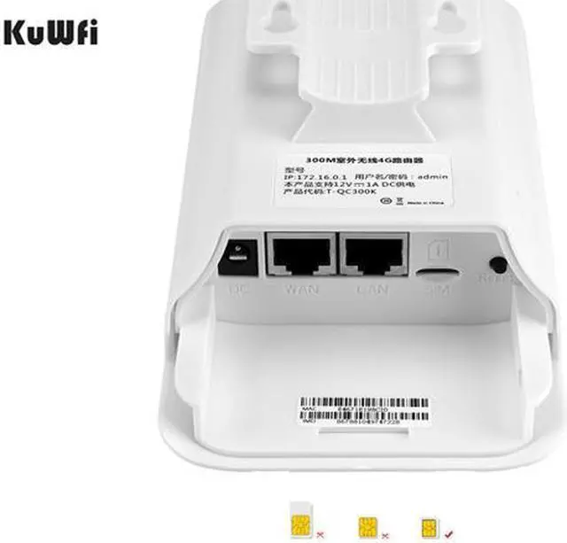 Alt view image 5 of 7 - 4G Wifi Router 300Mbps Wireless Outdoor 4G Router Hotspot Wifi Modem Builtin 4G 5dBi antenna Support 32 Users Use for IP Camera