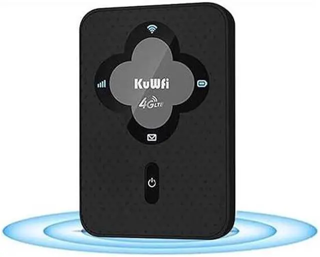 Main image of Portable WiFi Hotspot for Travel, KuWFi 4G LTE Mobile WiFi Hotspot Unlocked Wi-Fi Router Device with SIM Card Slot, Support B2/B4/B5/B12/B17 for AT&T/T-Mobile