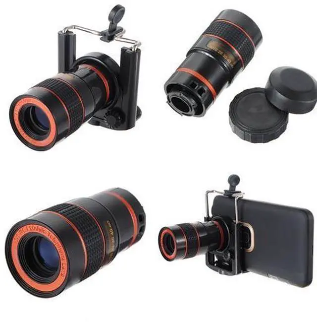 Main image of Universal 8X Zoom Optical Lens Mobile Phone Telescope Camera for Moblie Phone New Universal Clip Eightfold Magnifier Mobile Phone Lens