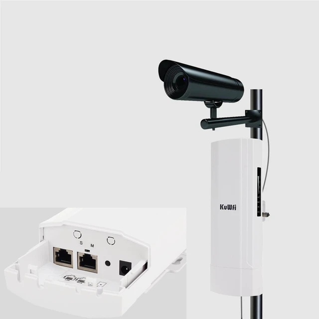 Alt view image 5 of 6 - KuWfi CPE830SR 1000mW High Power Wireless Router 14dBi Antenna PoE Support point to point 3km Wifi Range Wireless Outdooe CPE 300Mbps Wifi Repeater Bridge Wireless Gateway Outdoor Application