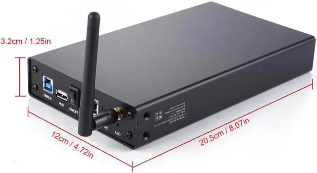 Alt view image 4 of 7 - KuWfi U35WF USB3.0 Wireless Hard Drive Case with wifi hdd enclosure 3.5" Wireless Repeater WiFi Storage WIFI hard disk box RJ45