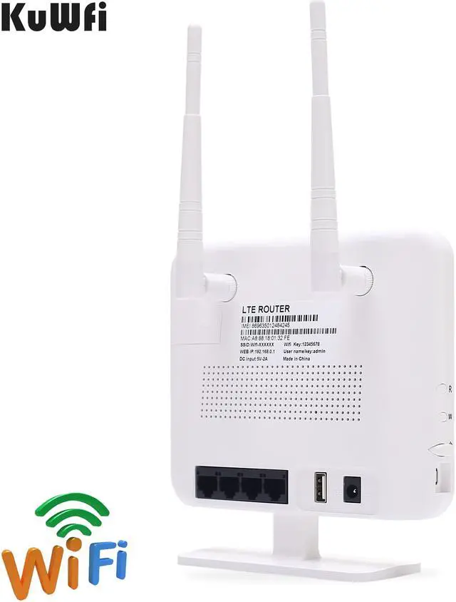 Alt view image 5 of 7 - KuWFi 4G LTE CPE Router,300Mbps Unlocked 4G LTE CPE Wireless Router Antenna 3G 4G AP WiFi Router WFi Hotspot SIM Card Solt USA/CA/Mexico B2/B4/B5/B17 Network Band