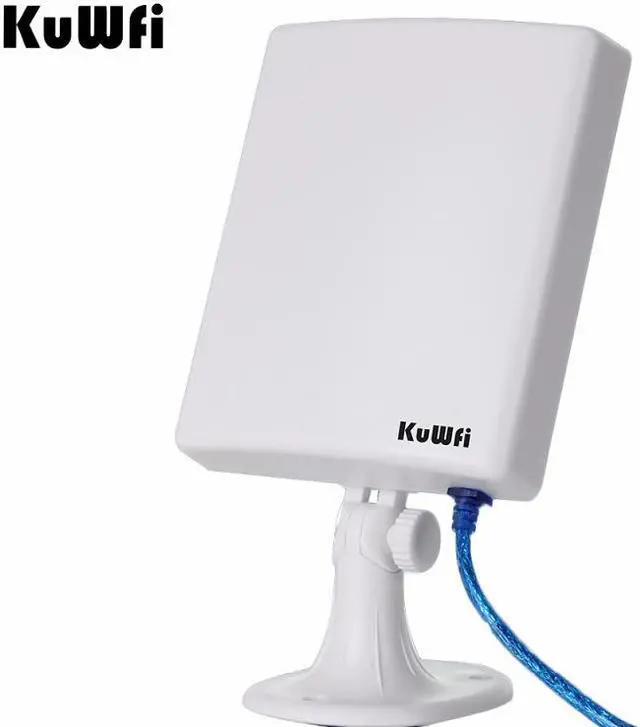 Alt view image 6 of 6 - KuWFi Long Range Outdoor WiFi Netwok Adapter, High Gain 14dBi Antenna 5M Cable Wireless USB Adapter stable signal from outdoor