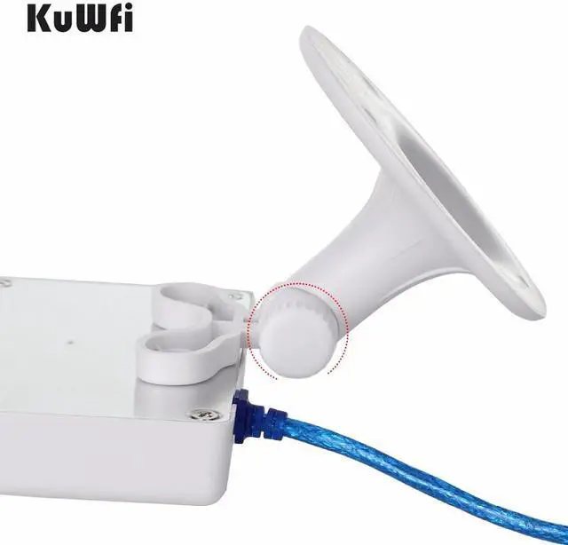 Alt view image 3 of 6 - KuWFi Long Range Outdoor WiFi Netwok Adapter, High Gain 14dBi Antenna 5M Cable Wireless USB Adapter stable signal from outdoor