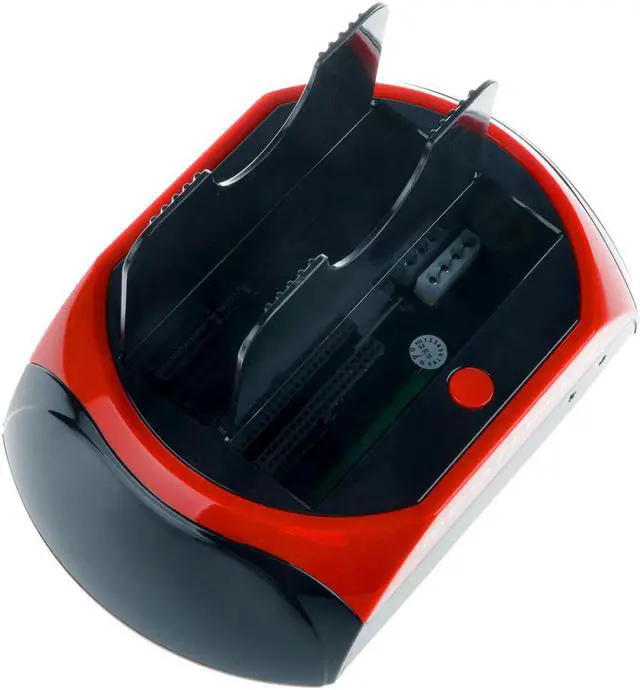 Alt view image 7 of 7 - KuWfi HDD Enclosure 2.5" 3.5" IDE SATA OTB USB 2.0 Support Offline Work HDD Docking Station EU Black & Red Case