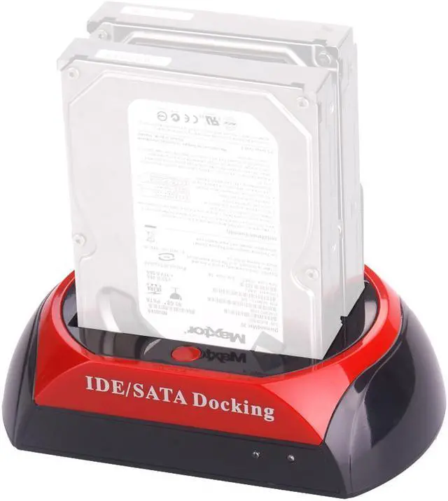 Alt view image 4 of 7 - KuWfi HDD Enclosure 2.5" 3.5" IDE SATA OTB USB 2.0 Support Offline Work HDD Docking Station EU Black & Red Case