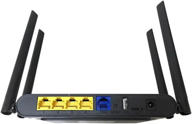 Alt view image 7 of 7 - KuWFi Dual Band WiFi Router 2.4Ghz/5Ghz 11AC Smart WiFi Repeater with External Antennas 1200mbps Enterprise Wireless Network Access Point for Home