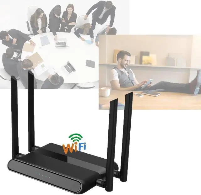 Alt view image 4 of 7 - KuWFi Dual Band WiFi Router 2.4Ghz/5Ghz 11AC Smart WiFi Repeater with External Antennas 1200mbps Enterprise Wireless Network Access Point for Home
