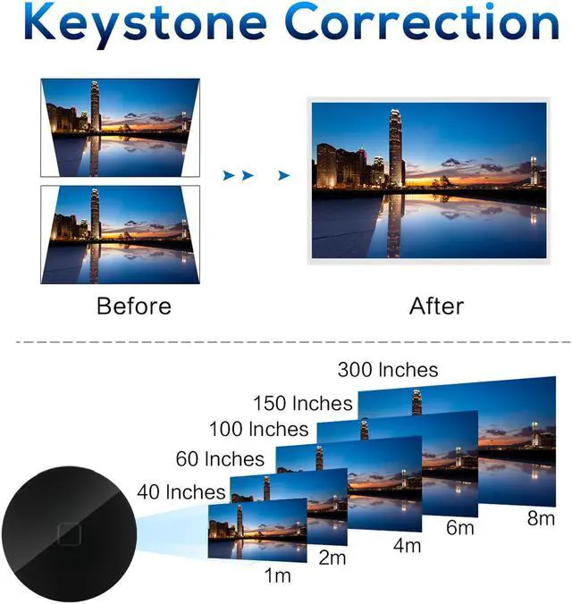 Alt view image 2 of 7 - KuWFi 3D 4K HD Portable Video Projector Support HDMI&1080P&Bluetooth&Wireless WiFi with 12000Mah Built-in Battery for Home Theater
