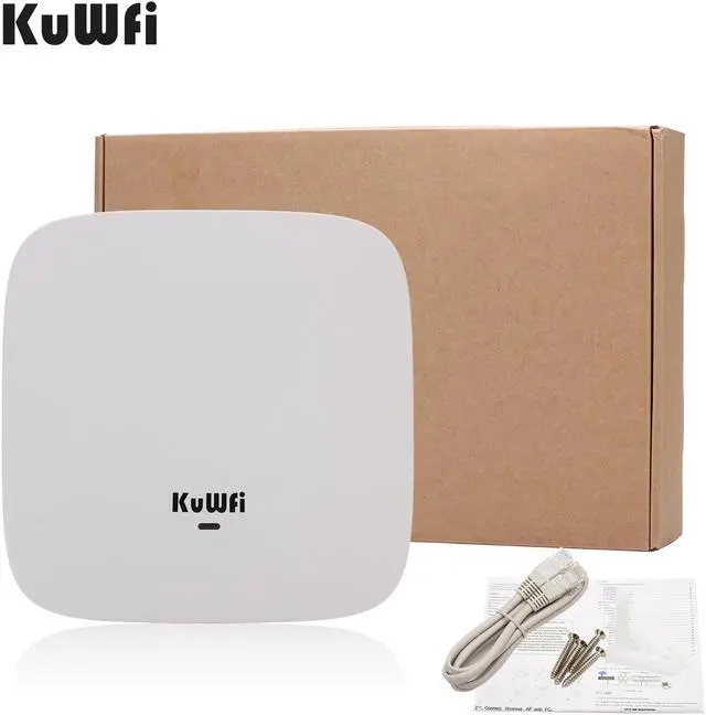Alt view image 7 of 7 - KuWFi A770 Ceiling Mount Wireless Access Point, Dual Band Wireless Wi-Fi AP Router with 48V POE Long Range Wall Mount Ceiling Router supply a stable wireless coverage