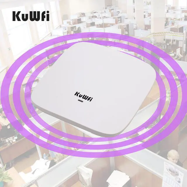Alt view image 5 of 7 - KuWFi A770 Ceiling Mount Wireless Access Point, Dual Band Wireless Wi-Fi AP Router with 48V POE Long Range Wall Mount Ceiling Router supply a stable wireless coverage