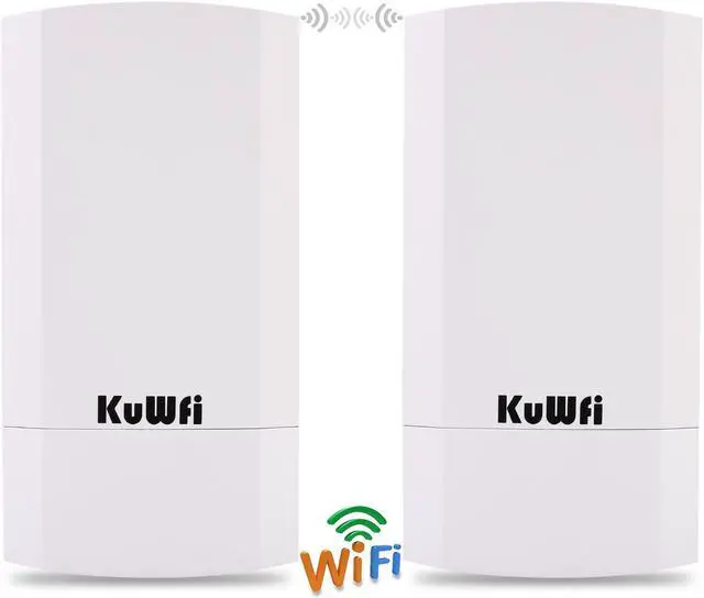 Main image of KuWFi Point to Point Wireless Long Range WiFi Bridge 2.4G 300Mbps Access Point Indoor/Outdoor AP CPE Kit for PTP/PTMP (Pre-Program WDS)
