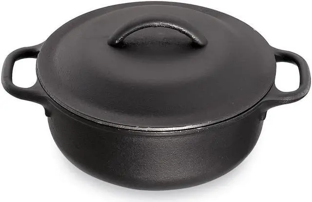 Alt view image 2 of 9 - 2Qt Serving Pot With Cover Lodge Cast Iron L2SP3 075536360805