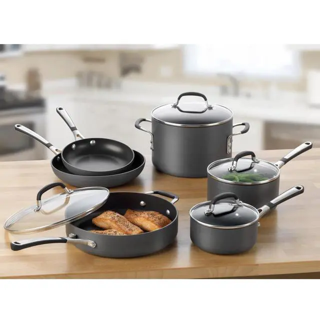 Alt view image 2 of 3 - Calphalon 10-pc. Nonstick Simply Calphalon Nonstick Cookware Set