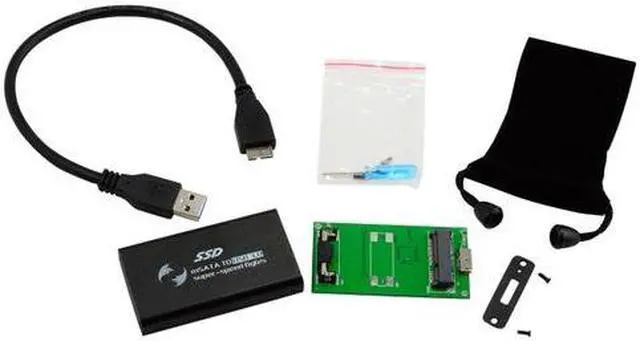 Alt view image 2 of 3 - mSATA to USB 3.0 External SSD Enclosure Conveter Case with Cable