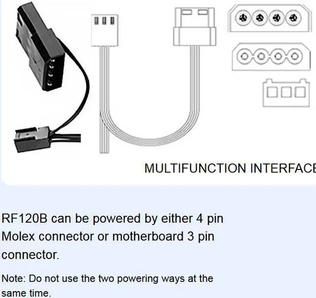 Alt view image 2 of 7 - DEEPCOOL RF120 Single Color LED Fan (RF120B) - 120mm 9-Blade Blue LED Cooling Fan with 3-pin/LP4 Power Connector