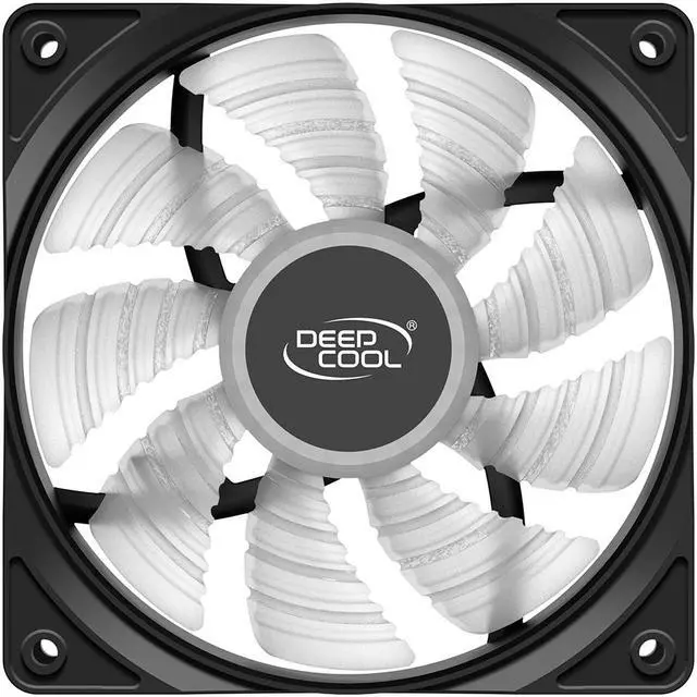 Alt view image 4 of 7 - DEEPCOOL RF120 Single Color LED Fan (RF120B) - 120mm 9-Blade Blue LED Cooling Fan with 3-pin/LP4 Power Connector