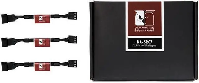 Main image of Noctua NA-SRC7, 4 Pin Low-Noise Adaptor Cables for PC fans (Black)