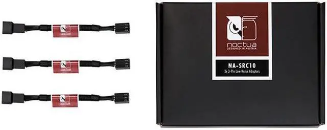 Main image of Noctua NA-SRC10, 3 Pin Low-Noise Adaptor Cables for PC fans (Black)