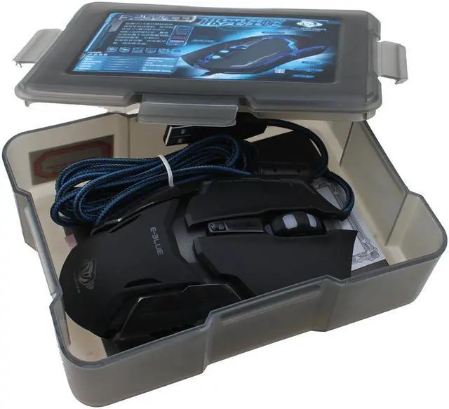 Alt view image 4 of 5 - e-3lue (e-Blue) Auroza Type-IM EMS618 Professional 6 Buttons Programable / 4000DPI / 5-Color LED USB Wired Gaming Mouse - Black