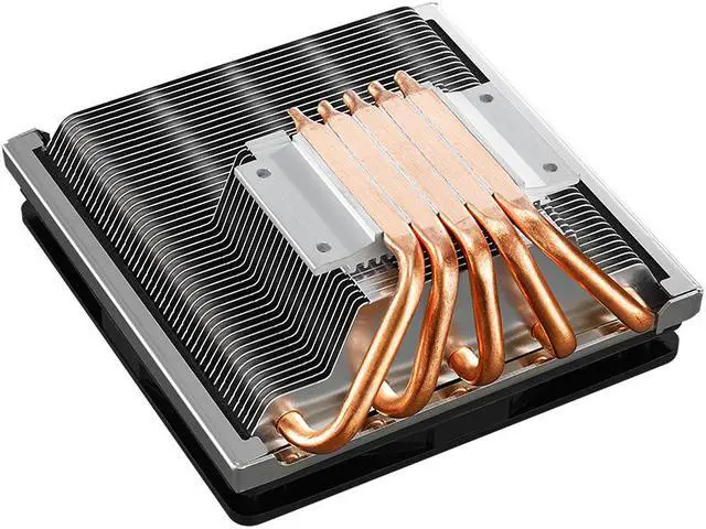 Alt view image 4 of 7 - Cooler Master GeminII M5 LED - 2U Low Profile CPU Cooler with 5 Direct Contact Heatpipes & XtraFlo 120 Slim "Fire Red" LED PWM Cooling Fan