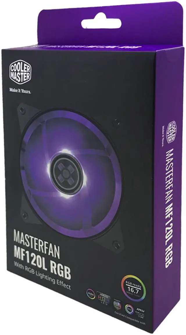 Alt view image 2 of 7 - MasterFan Lite MF120L RGB with Customizable Color Options by Cooler Master