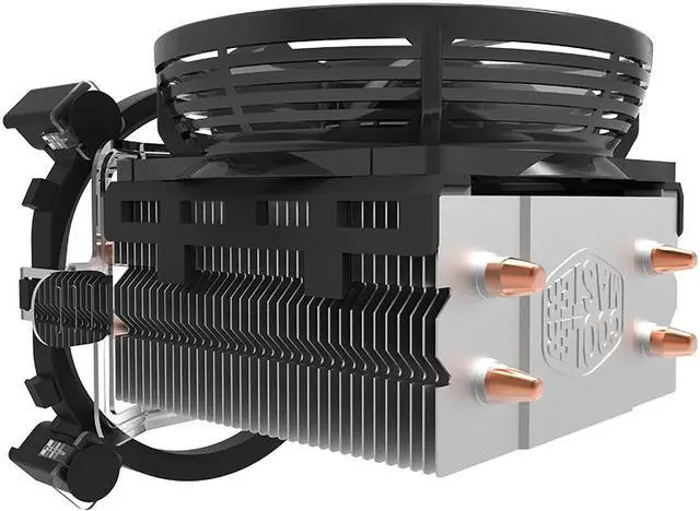 Alt view image 6 of 7 - Cooler Master Blizzard T20 (Red LED ver.) - CPU Cooler with 92mm Cone Shaped LED Cooling Fan & 2 Copper Heatpipes - For AMD Socket AM4/AM3+/AM3/AM2+/AM2/FM2+/FM2/FM1 Intel LGA 1156/1155/1151/1150/775