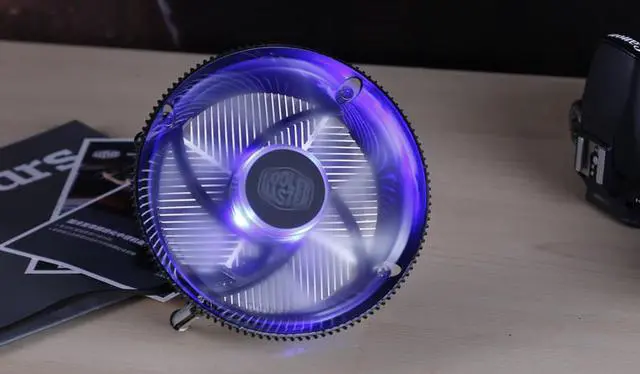 Alt view image 7 of 7 - Cooler Master i70c (Copper Core) CPU Cooler - 120mm Blue LED PWM Cooling Fan & Heatsink - For Intel Socket LGA 1150 / 1151 / 1155 / 1156