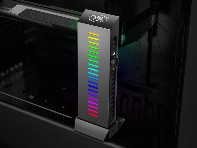 Alt view image 6 of 7 - DEEPCOOL GH-01 ARGB Graphic Card Holder - Addressable RGB, SYNC with Other +5V ADD-RGB Devices with Motherboard Control, Metal Brace Support up to 5Kg GPU/VGA Card & Wire Hiding