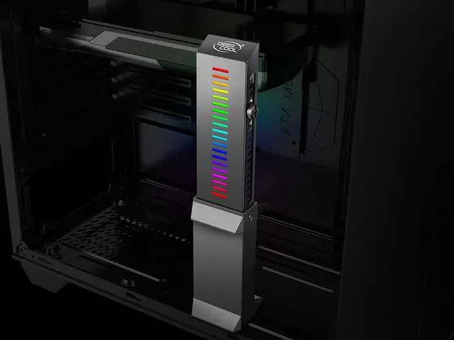 Alt view image 7 of 7 - DEEPCOOL GH-01 ARGB Graphic Card Holder - Addressable RGB, SYNC with Other +5V ADD-RGB Devices with Motherboard Control, Metal Brace Support up to 5Kg GPU/VGA Card & Wire Hiding