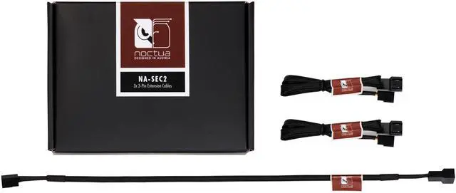 Main image of Noctua NA-SEC2 3-Pin Extension Cable (Pack of 3) - Case Fan Accessory 30cm 3-Pin Power Extension Lead