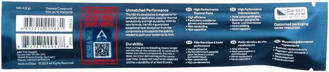 Alt view image 3 of 9 - ARCTIC MX-4 2019 Edition - Thermal Compound Paste - Carbon Based High Performance - Heatsink Paste - Thermal Compound CPU for All Coolers, Thermal Interface Material - High Durability - 2 Grams