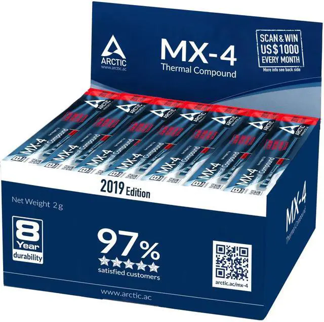 Alt view image 4 of 9 - ARCTIC MX-4 2019 Edition - Thermal Compound Paste - Carbon Based High Performance - Heatsink Paste - Thermal Compound CPU for All Coolers, Thermal Interface Material - High Durability - 2 Grams