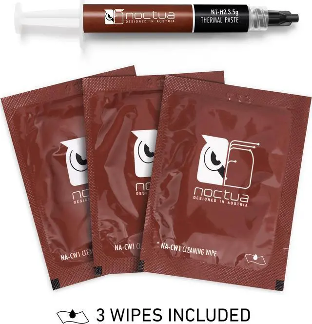 Main image of Noctua NT-H2 3.5g, Pro-Grade Thermal Compound Paste w/ 3x cleaning wipes (3.5g)