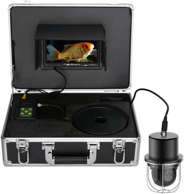 Alt view image 5 of 7 - VisiPower 7 Inch 50m/164ft Underwater Fishing Video Camera Fish Finder IP68 Waterproof  LEDs 360 Degree Rotating Dome  Rotating Panoramic viewing Camera