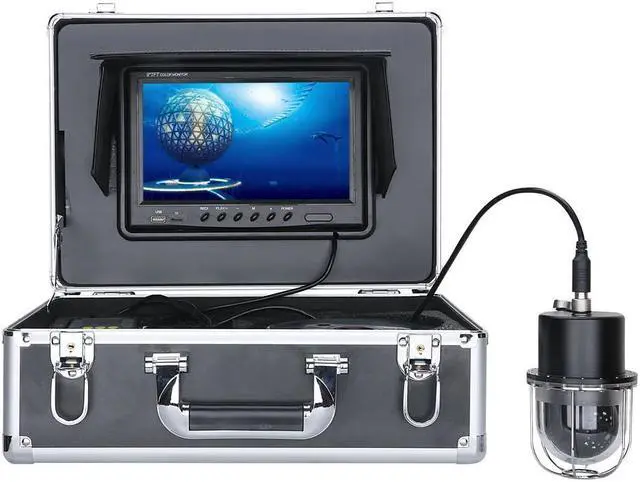 Alt view image 5 of 6 - 9 Inch DVR Recorder 50m Underwater Fishing Video Camera Fish Finder IP68 Waterproof 20 LEDs 360 Degree Rotating Dome Rotating Panoramic viewing Camera