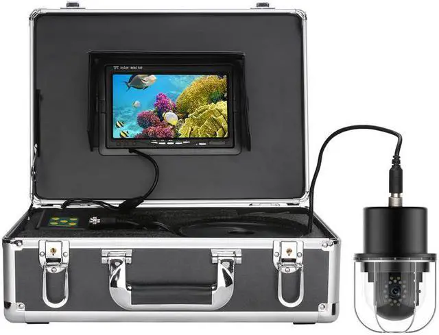 Alt view image 5 of 7 - VisiPower 7 Inch Cable Length 100m/328ft Underwater Fishing Video Camera Fish Finder IP68 Waterproof  LEDs 360 Degree Rotating Dome  Rotating Panoramic viewing Camera